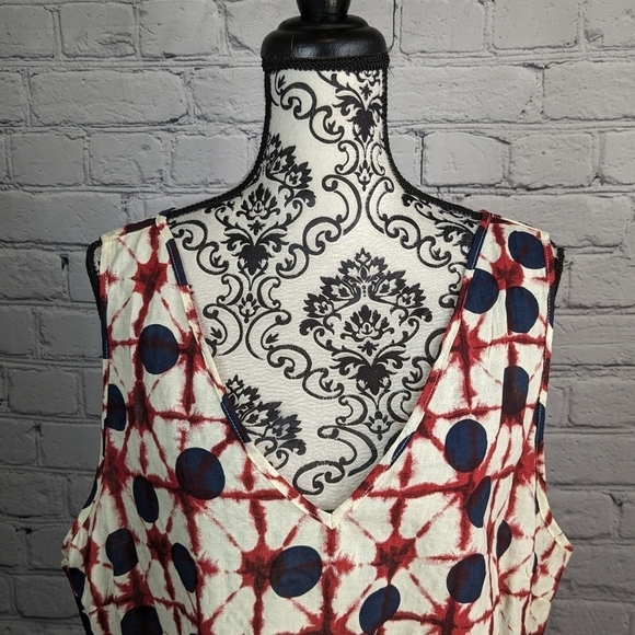 simple Suzanne Betro women's geo print NWT popover tank top plus sz 4x BBIN - Picture 2 of 11